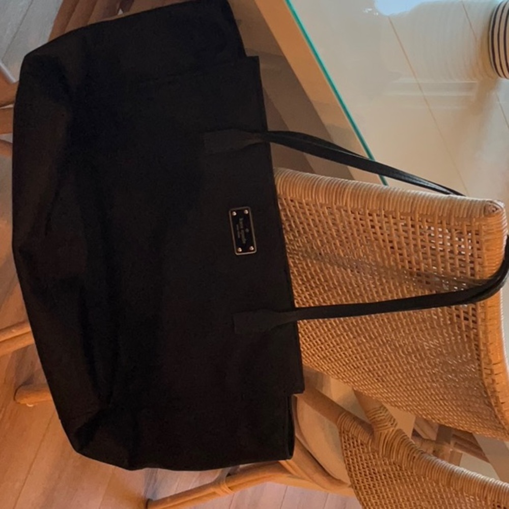 KATE SPADE BLACK NYLON TOTE